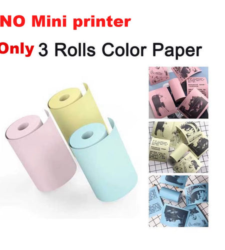 Pocket Printer Wireless BT Thermal Printers with 1 Rolls Printing Paper and 1200Mah Battery, Portable Inkless Printer