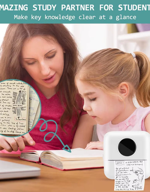Load image into Gallery viewer, Pocket Printer Wireless BT Thermal Printers with 1 Rolls Printing Paper and 1200Mah Battery, Portable Inkless Printer
