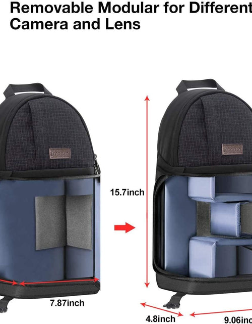 Load image into Gallery viewer, Camera Sling Bag, Dslr/Slr/Mirrorless Camera Case Shockproof Photography Camera Backpack with Tripod Holder &amp; Removable Modular Inserts Compatible with Canon/Nikon/Sony/Fuji, Black
