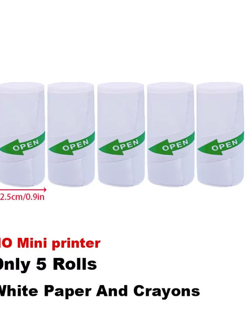 Load image into Gallery viewer, Pocket Printer Wireless BT Thermal Printers with 1 Rolls Printing Paper and 1200Mah Battery, Portable Inkless Printer
